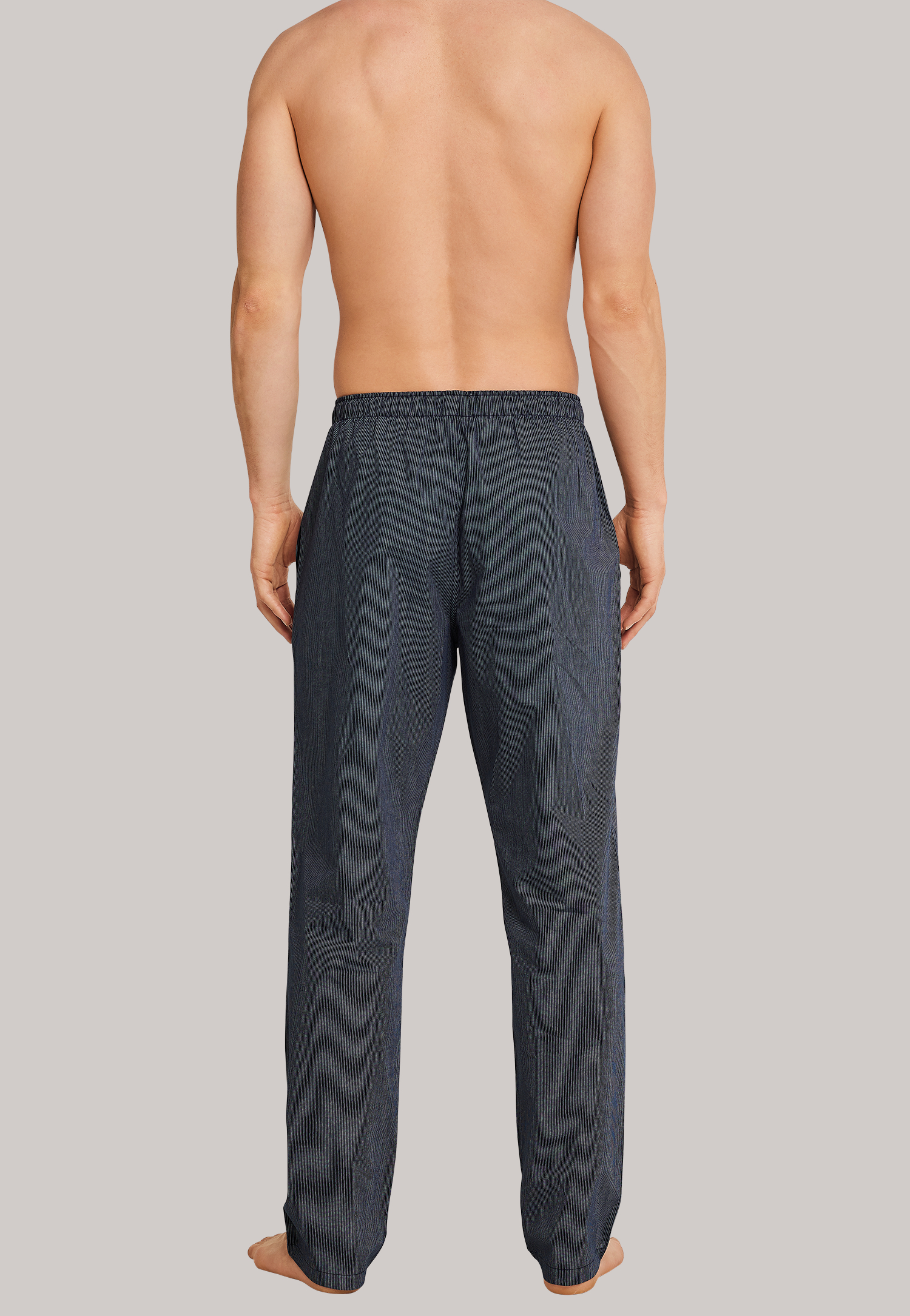 Schiesser loungebroek donkerblauw gestreept Mix & Relax