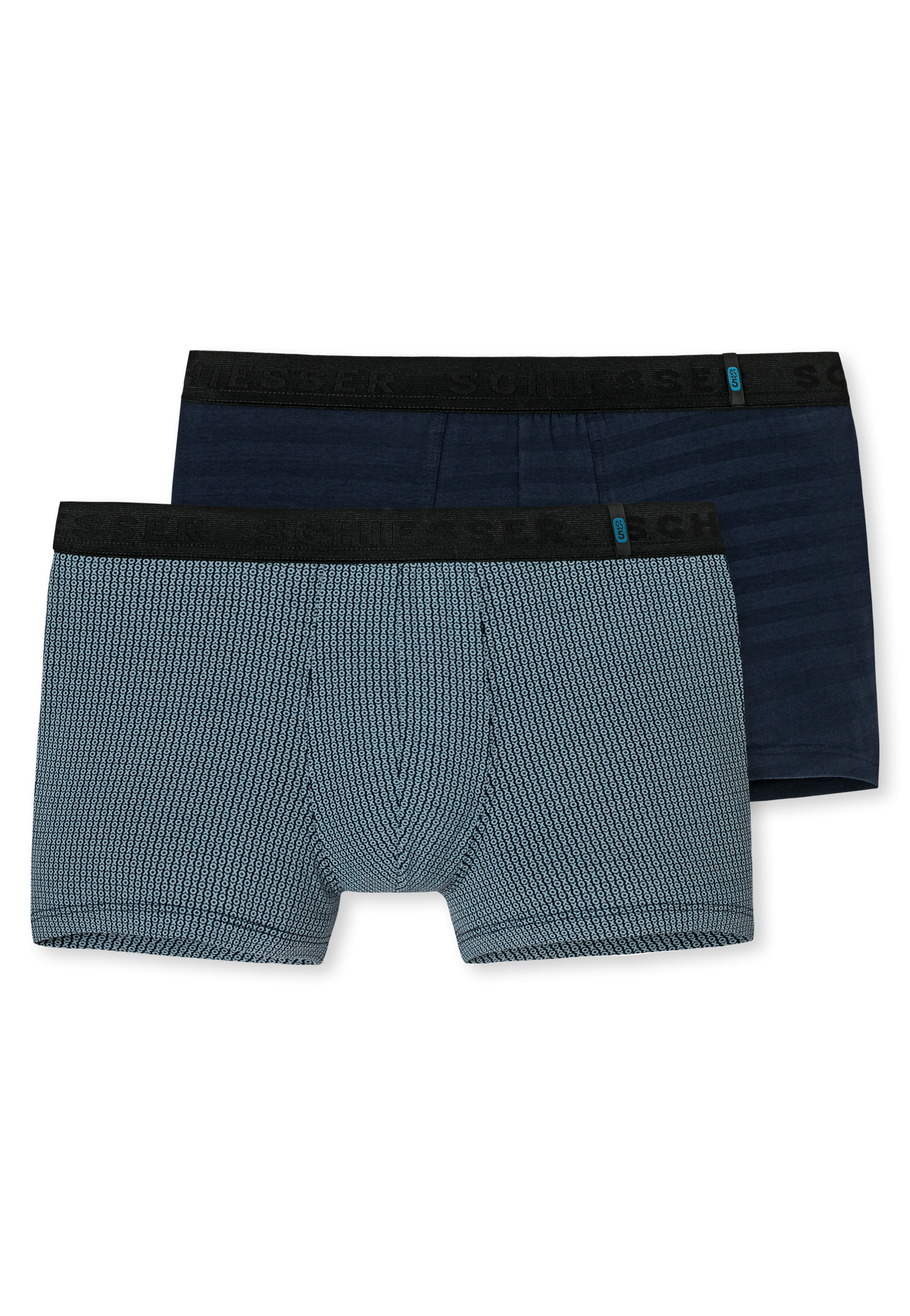 Schiesser 95/5 short kort- 2-pack blauwtinten