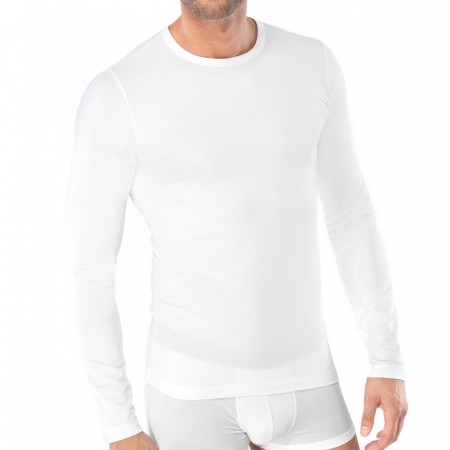 Schiesser 95/5 t-shirt lange mouw, ronde hals