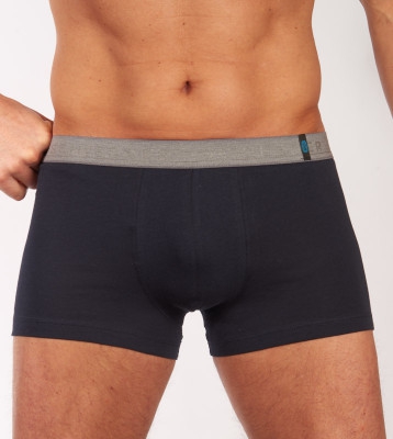 Schiesser 95/5 short- 2-pack blauw/ blauw met dessin