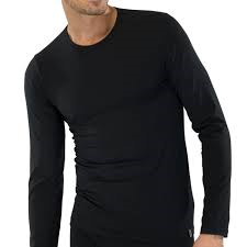 Schiesser 95/5 t-shirt lange mouw, ronde hals