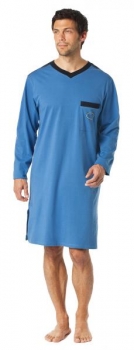 Schiesser heren nachthemd, blauw