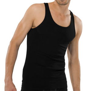 Schiesser Original Feinripp hemd-zwart